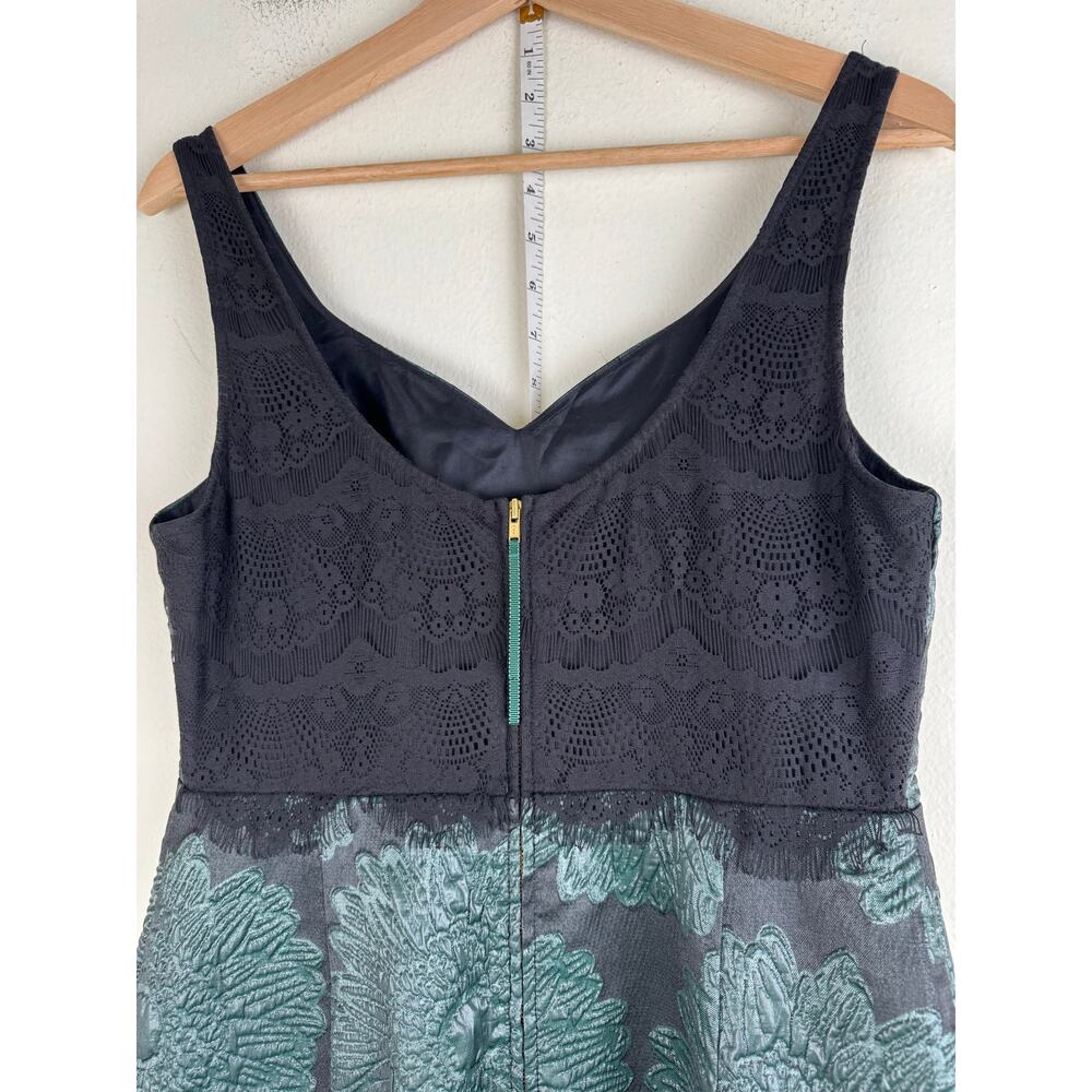 Anthropologie Leifsdottir Emerald Floral Brocade Sheath Dress 10P - Picture 9 of 16